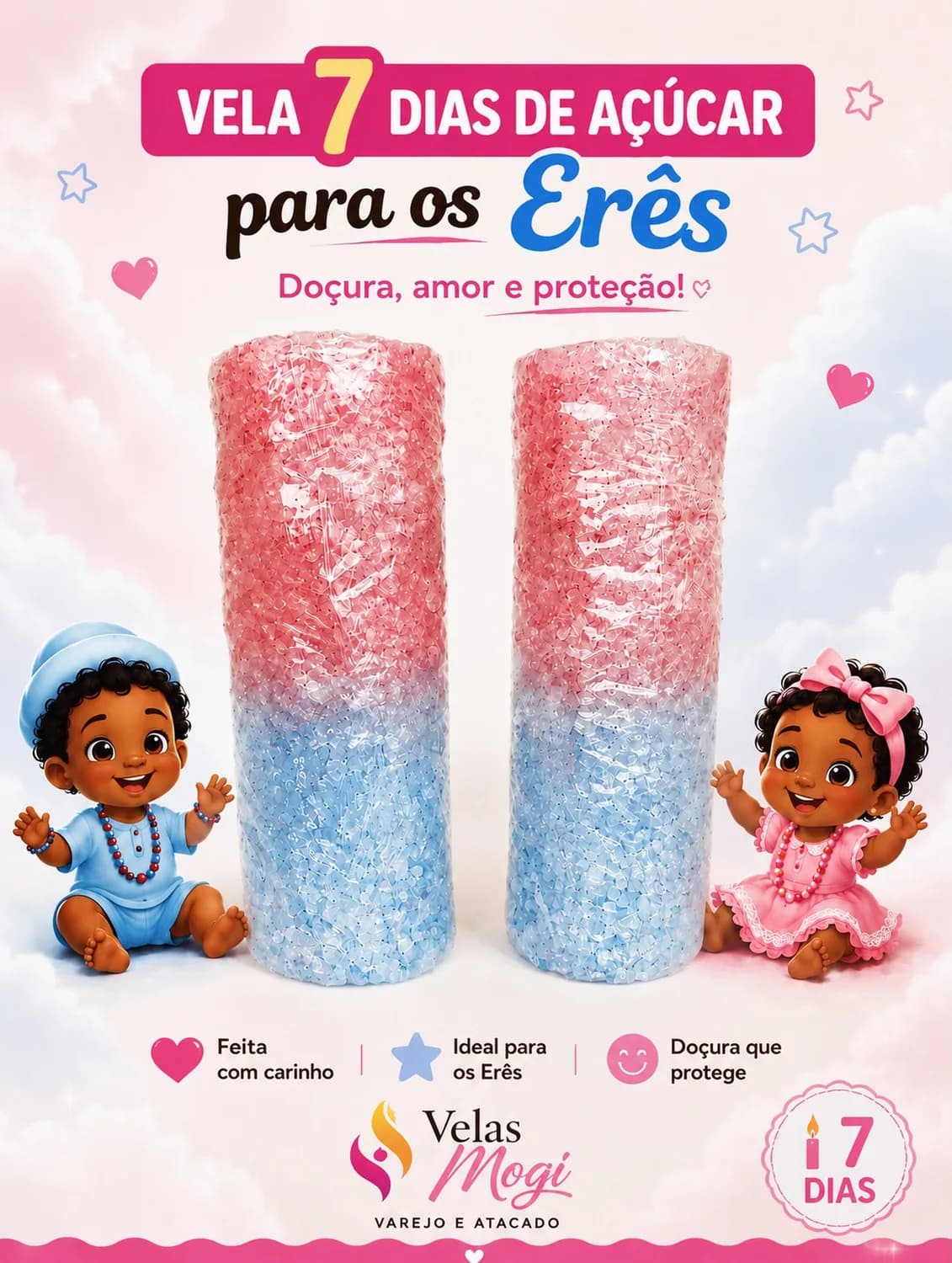 Vela 7 dias de açúcar para os Erês